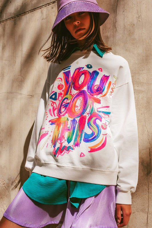 You Got This Graphic Sweater