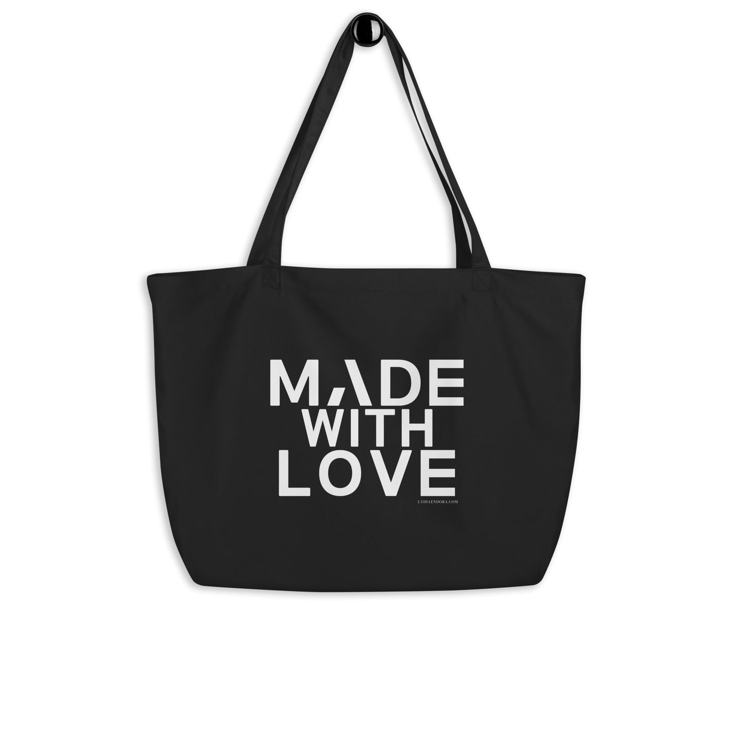 Made With Love Logo Large Organic Tote