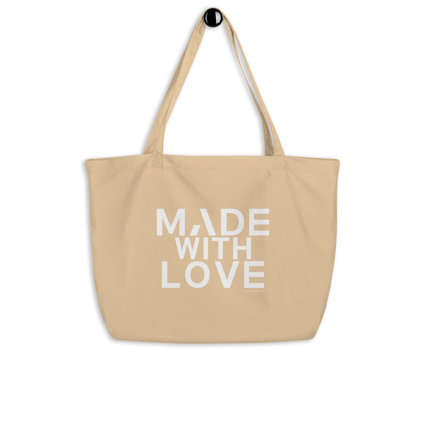 Made With Love Logo Large Organic Tote